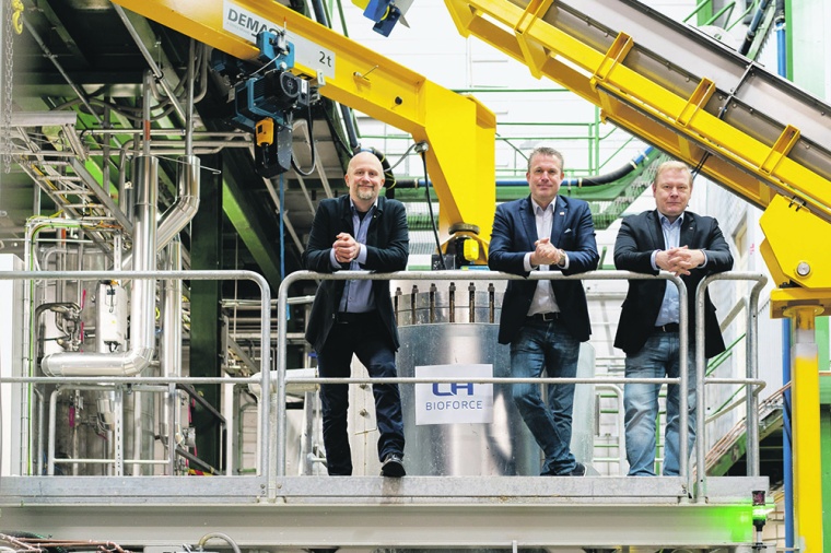 Wood chemistry specialists Sebastian von Schoultz, Lari Vähäsalo and Nicholas...