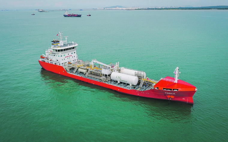 The vessel “Tosca“ with LNG propulsion is a convincing example of the new...
