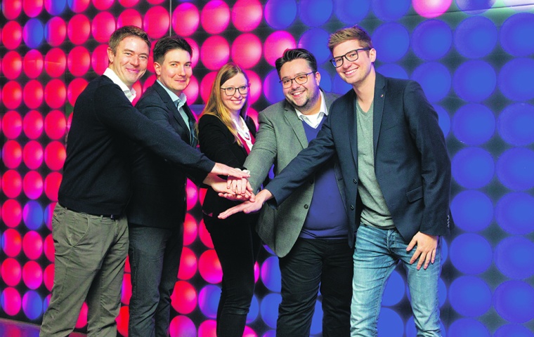 Holo-Light founding team (from the left): Michael Oberlechner, Alexander...