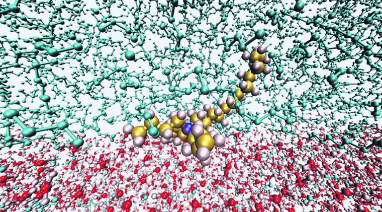 Visualization of a molecular simulation | © Nextmol