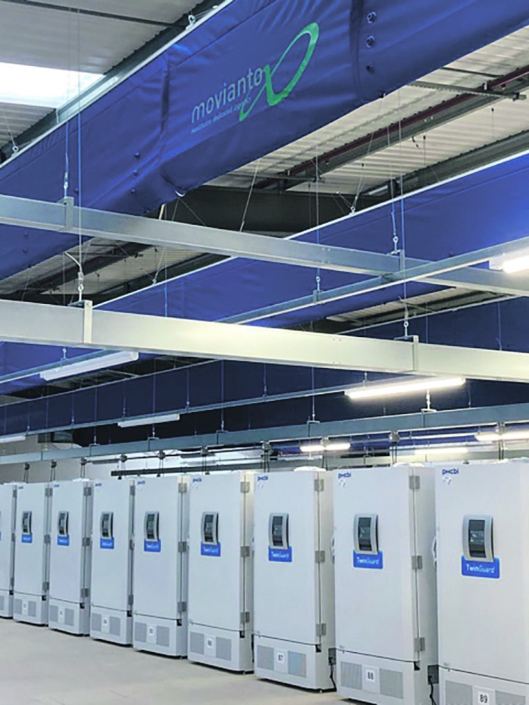 In UK Movianto built a dedicated warehouse for the storage of Covid-19...